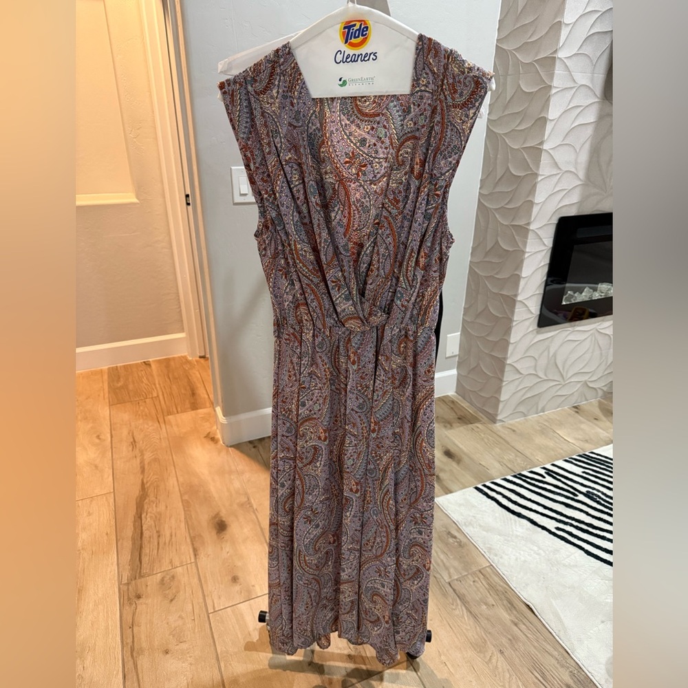 Purple paisley dress